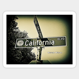 California Boulevard, San Marino, CA by Mistah Wilson Sticker